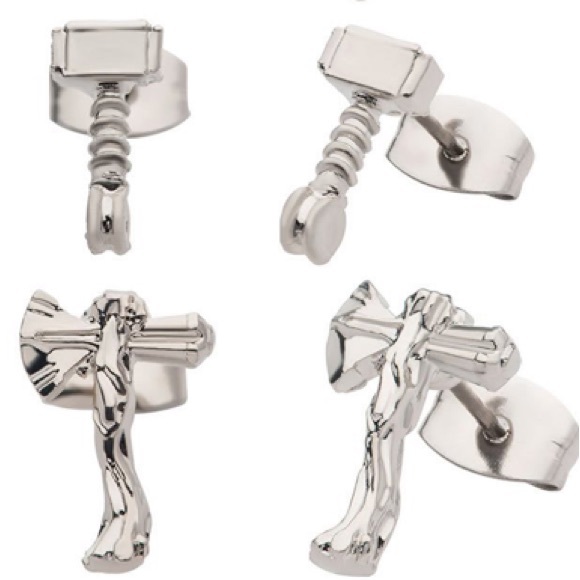 Thor Earrings Set Mjolnir Stormbreaker - Picture 1 of 2